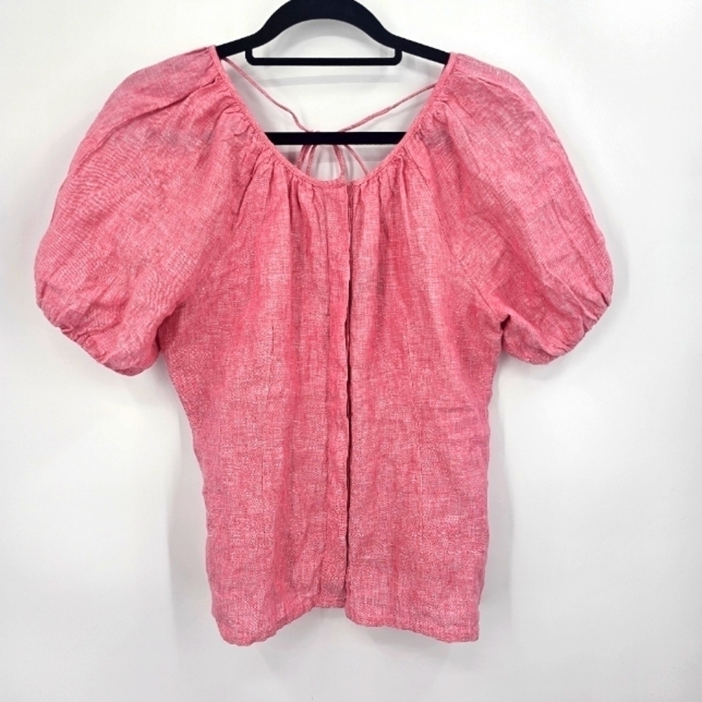 J Crew V-back linen top Size 2